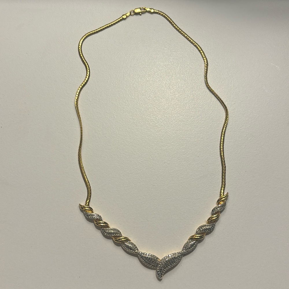 Mixed Metal Twist Necklace